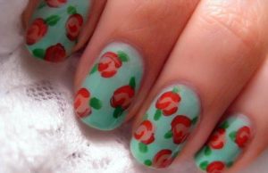 9 Simple and Easy Rose Nail Art Designs with Images