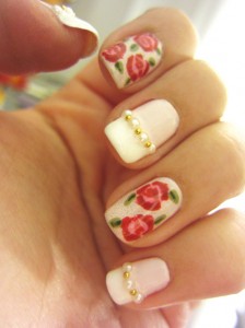 9 Simple and Easy Rose Nail Art Designs with Images