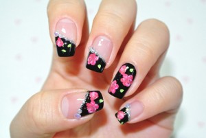 9 Simple and Easy Rose Nail Art Designs with Images