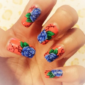 9 Simple and Easy Rose Nail Art Designs with Images