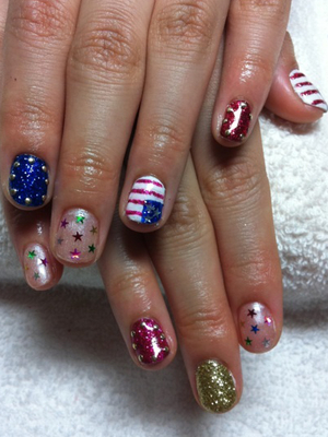 Fourth of July Nail Art and Toe Nail Designs