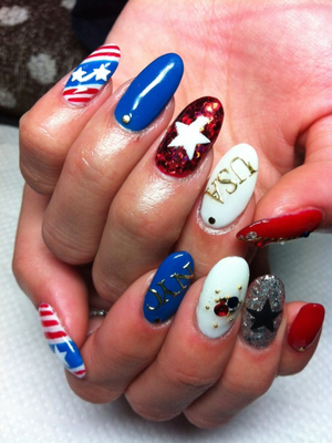 Fourth of July Nail Art and Toe Nail Designs