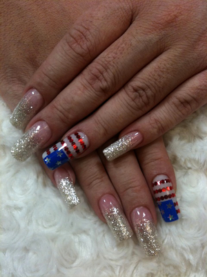 Fourth of July Nail Art and Toe Nail Designs
