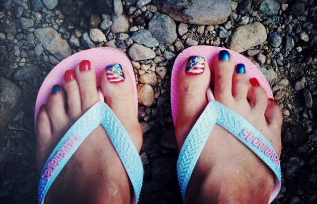 Fourth of July Nail Art and Toe Nail Designs