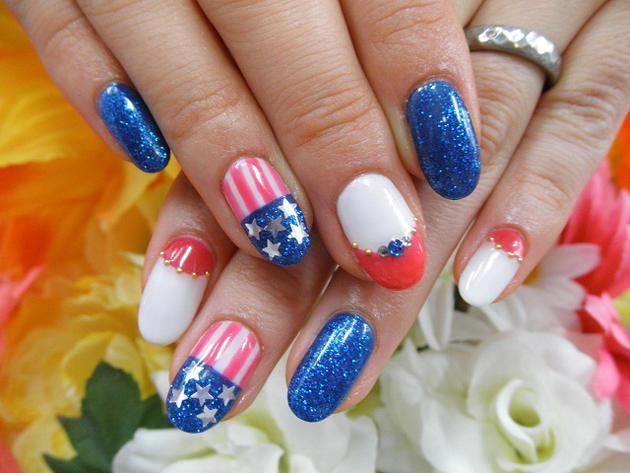 Fourth of July Nail Art and Toe Nail Designs
