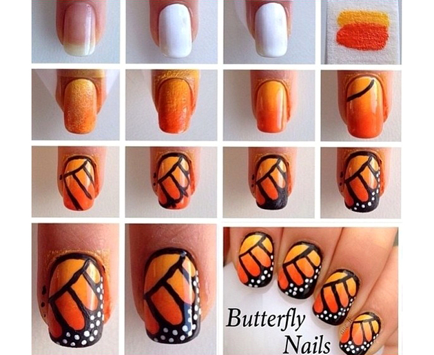 DIY Butterfly Nail Art