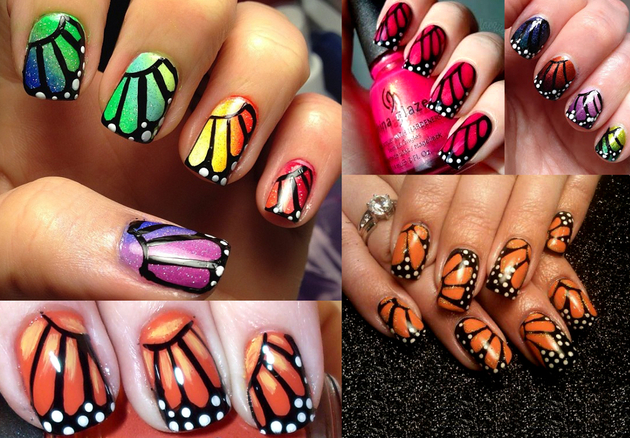 DIY Butterfly Nail Art